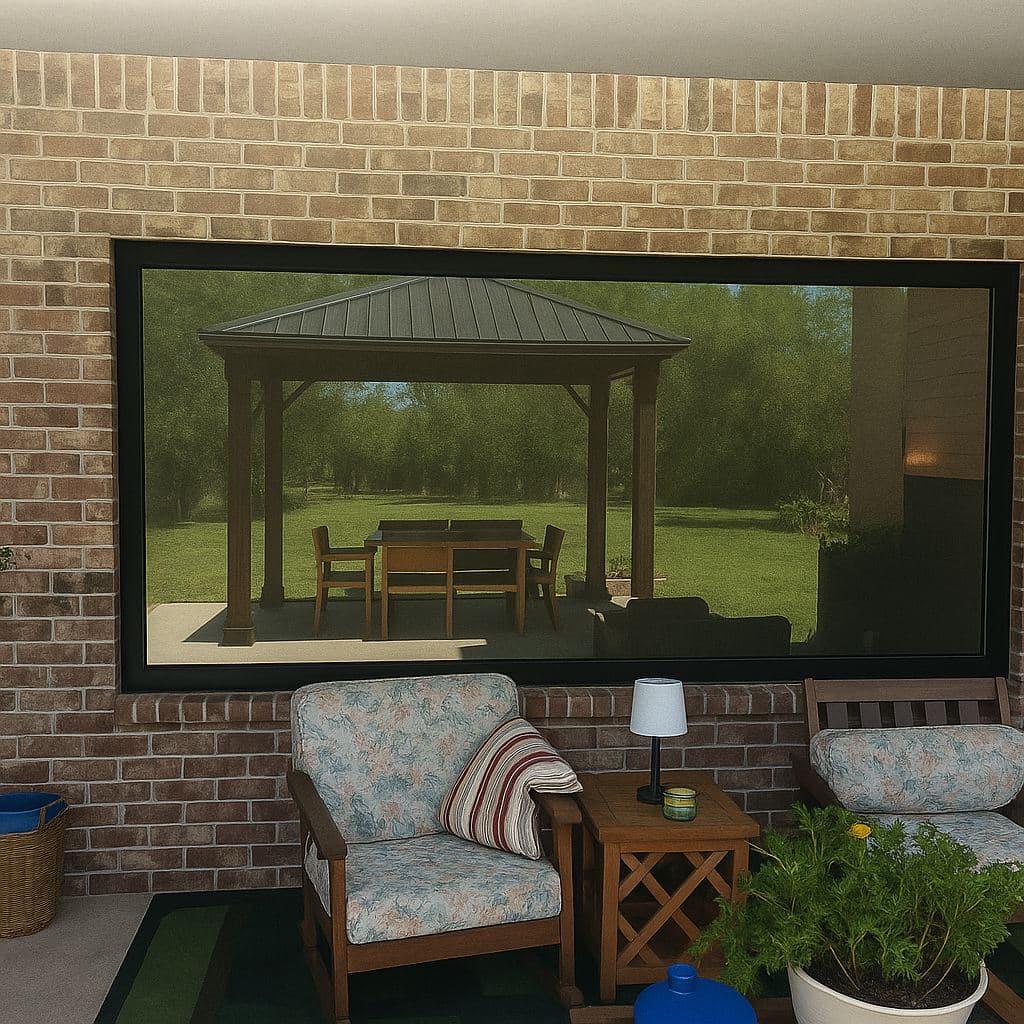 Panoramic window installation by Glacier Home Exteriors with backyard view