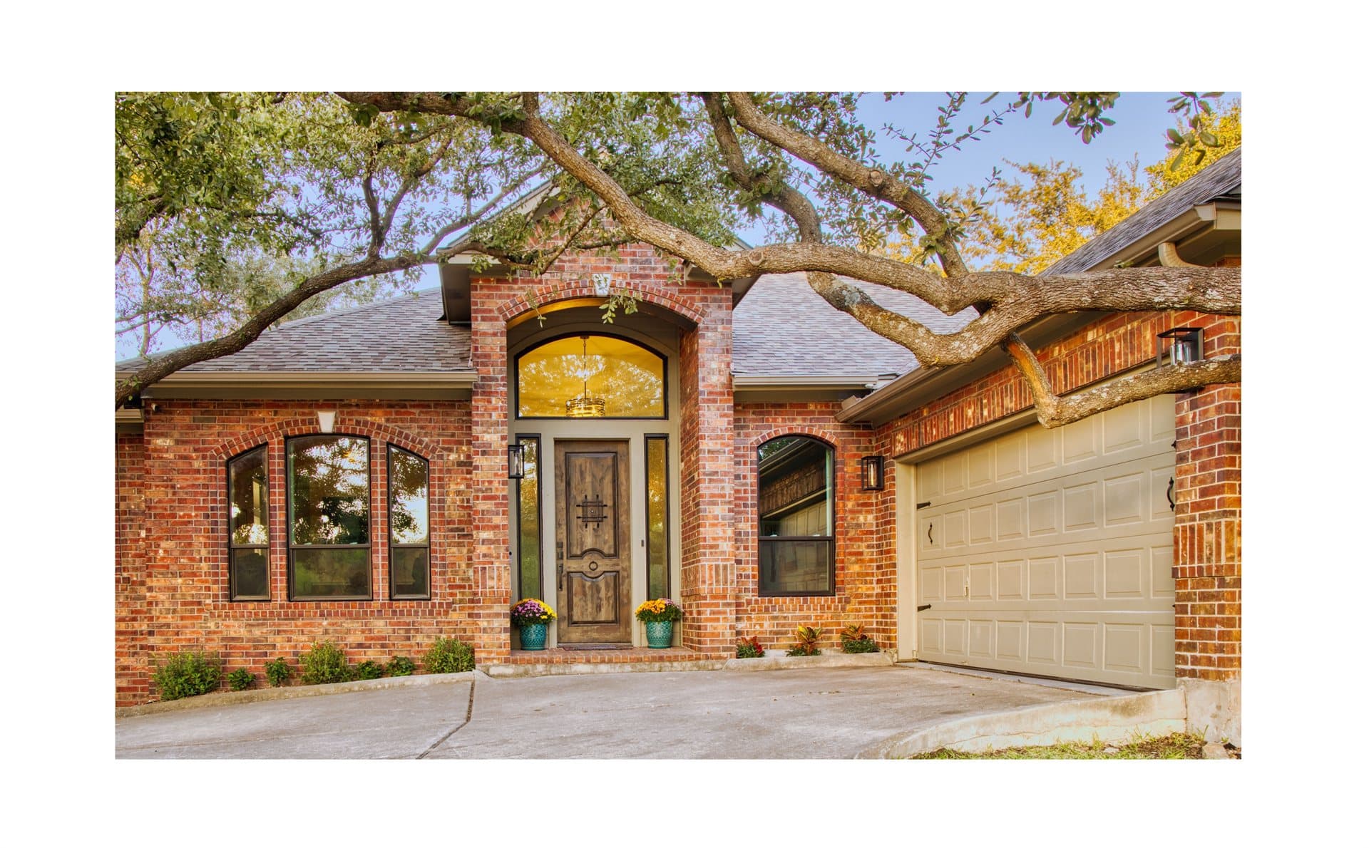 Beautiful brick home exterior completed by Glacier Home Exteriors